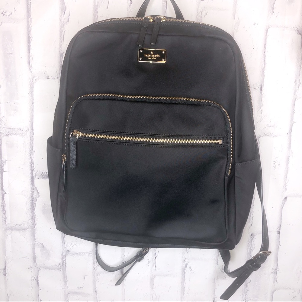 Kate Spade black laptop large backpack